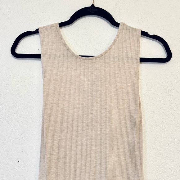 5 for $25 ⭐️ Ribbed Nude Tank Midi Dress - Picture 6 of 10